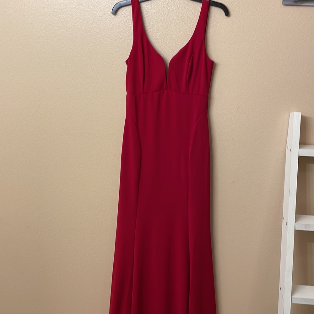 Lulu’s Dark Red Sleeveless Maxi Dress